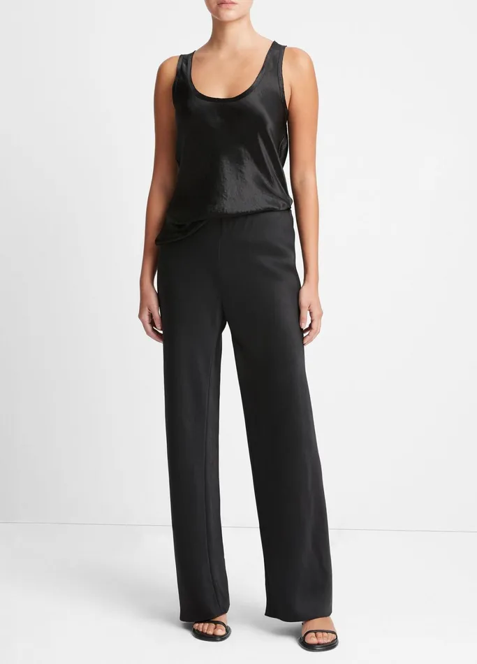 Vince Pants and Shorts Women Fluid Satin Bias Pant Black