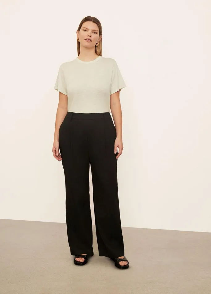 Vince Pants and Shorts Women PleatFront PullOn Pant Black