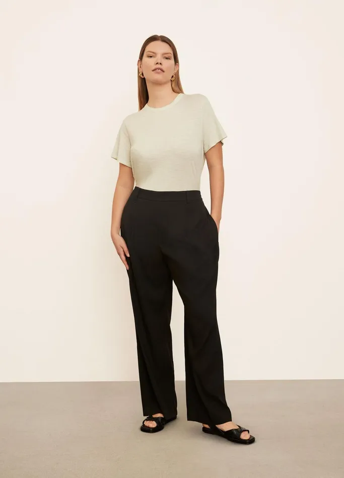 Vince Pants and Shorts Women PleatFront PullOn Pant Black