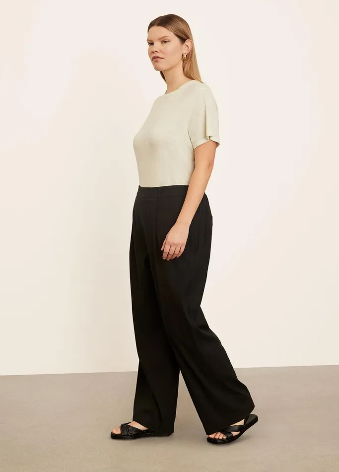 Vince Pants and Shorts Women PleatFront PullOn Pant Black