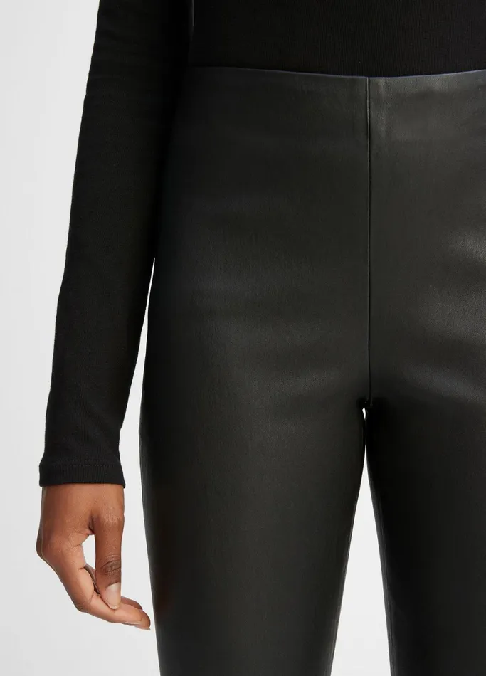 Vince Pants and Shorts Women StretchLeather Cropped Legging Black