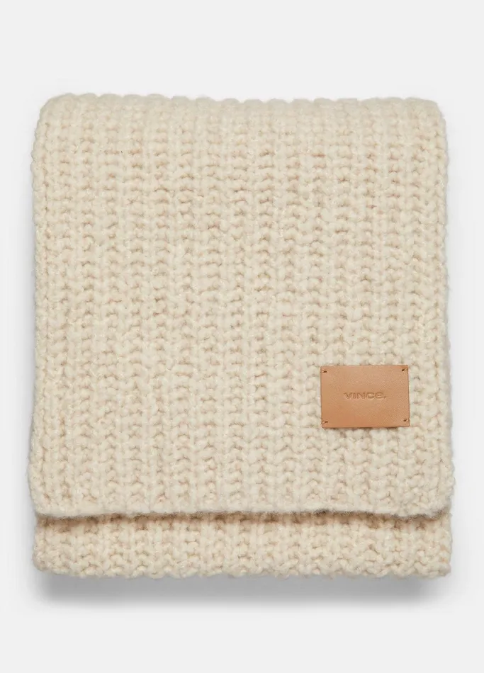 Vince Scarves Hats and Gloves Women CashmereSilk Chunky Scarf Deco Cream