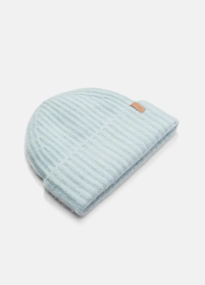 Vince Scarves Hats and Gloves Women Plush Cashmere Chunky Knit Hat Sea Mist