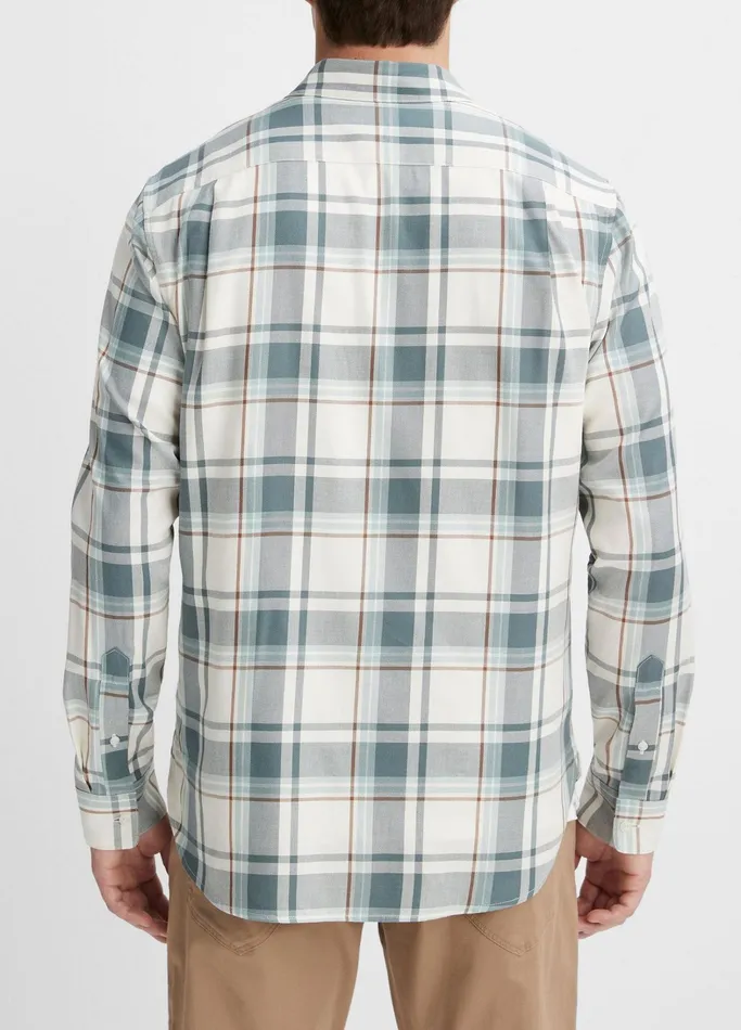 Vince Shirts Men Manchester Plaid Shirt Bonedusty Teal