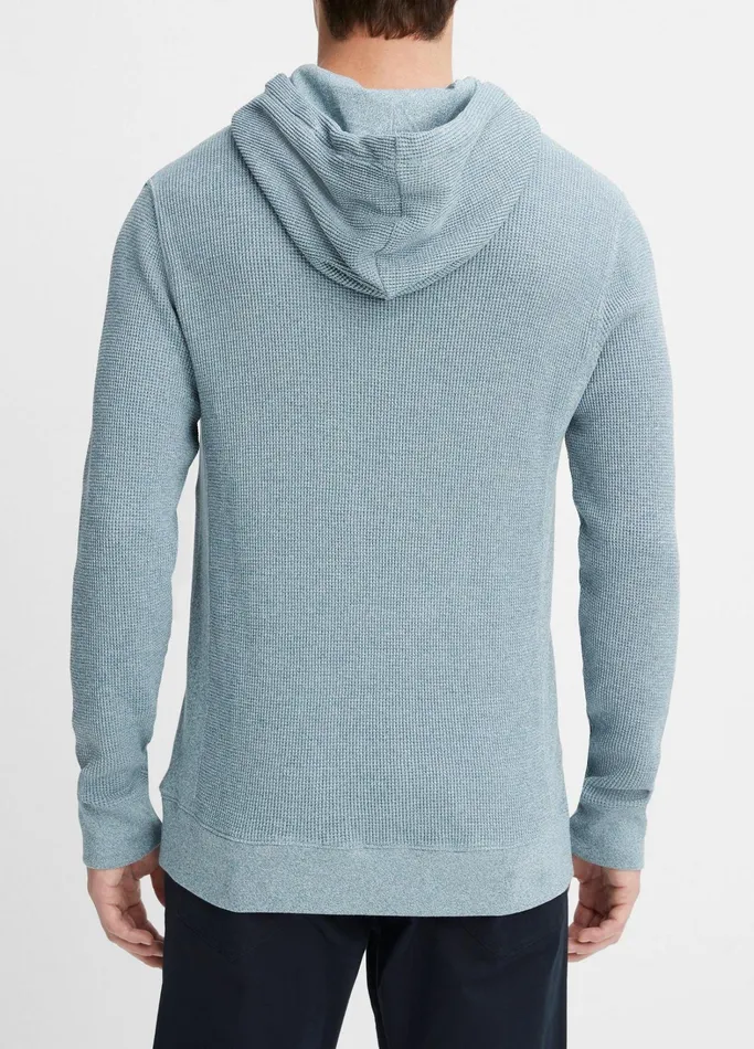 Vince Sweatshirts and Hoodies Men Moulin Pima Cotton Thermal Popover Hoodie High Seaoff White