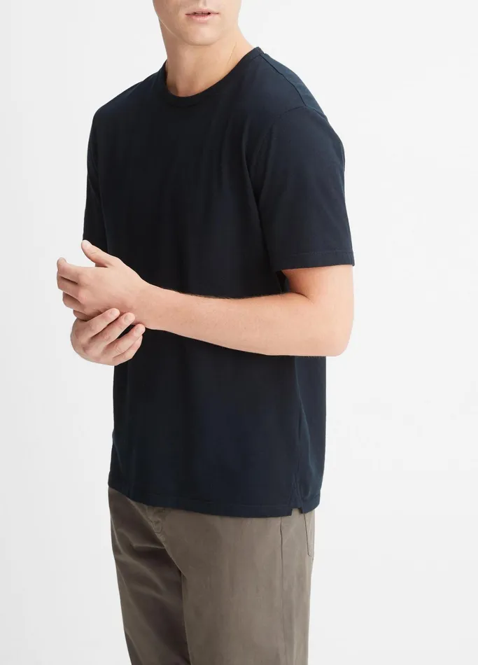 Vince TShirts and Polos Men Garment Dye ShortSleeve Crew Neck TShirt Washed Coastal