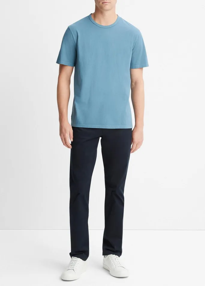 Vince TShirts and Polos Men Garment Dye ShortSleeve Crew Neck TShirt Washed High Sea