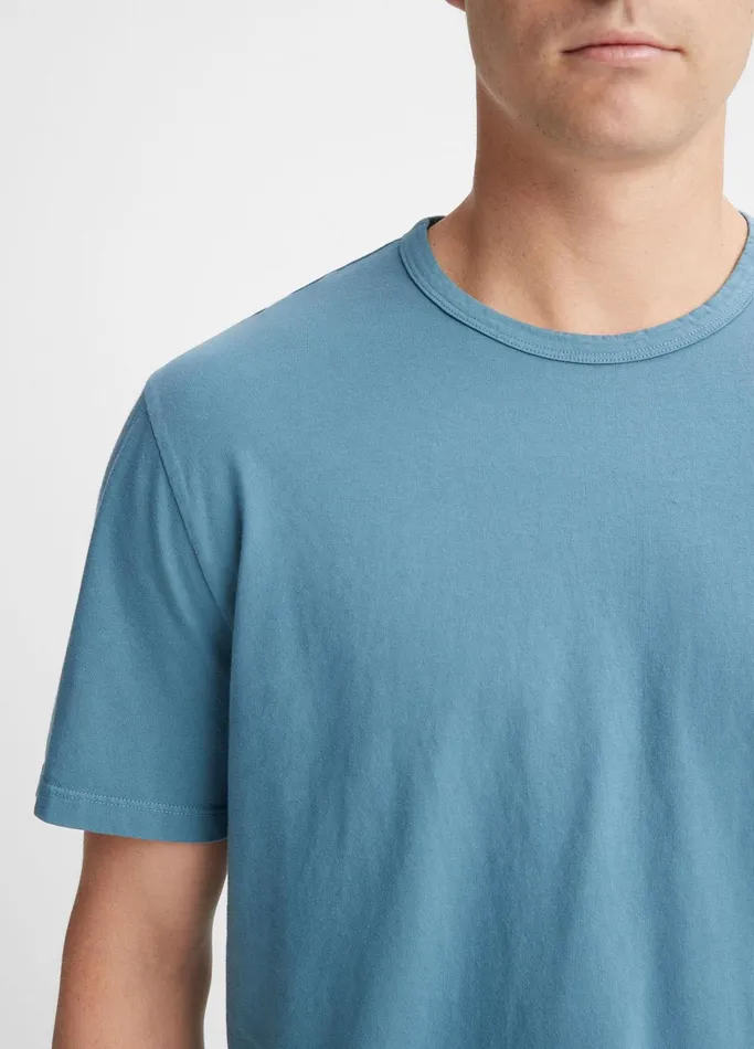 Vince TShirts and Polos Men Garment Dye ShortSleeve Crew Neck TShirt Washed High Sea