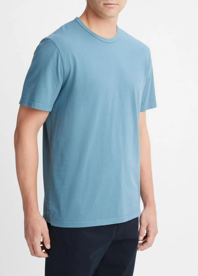Vince TShirts and Polos Men Garment Dye ShortSleeve Crew Neck TShirt Washed High Sea