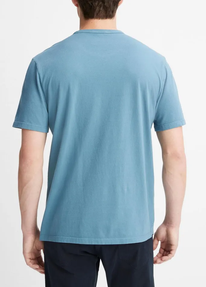 Vince TShirts and Polos Men Garment Dye ShortSleeve Crew Neck TShirt Washed High Sea
