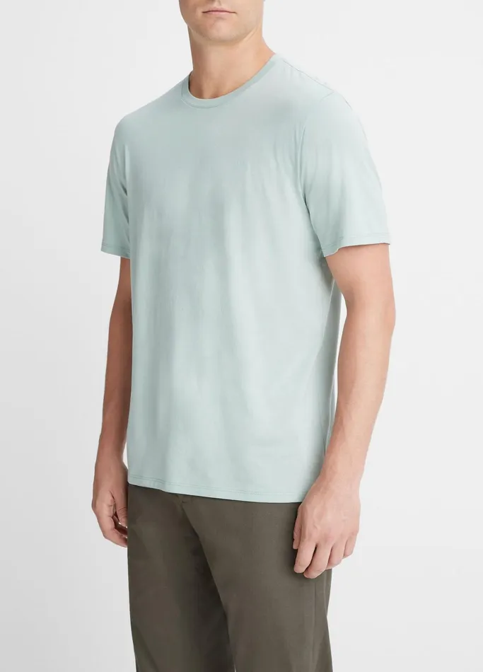 Vince TShirts and Polos Men Pima Cotton Crew Neck TShirt Seafoam Green