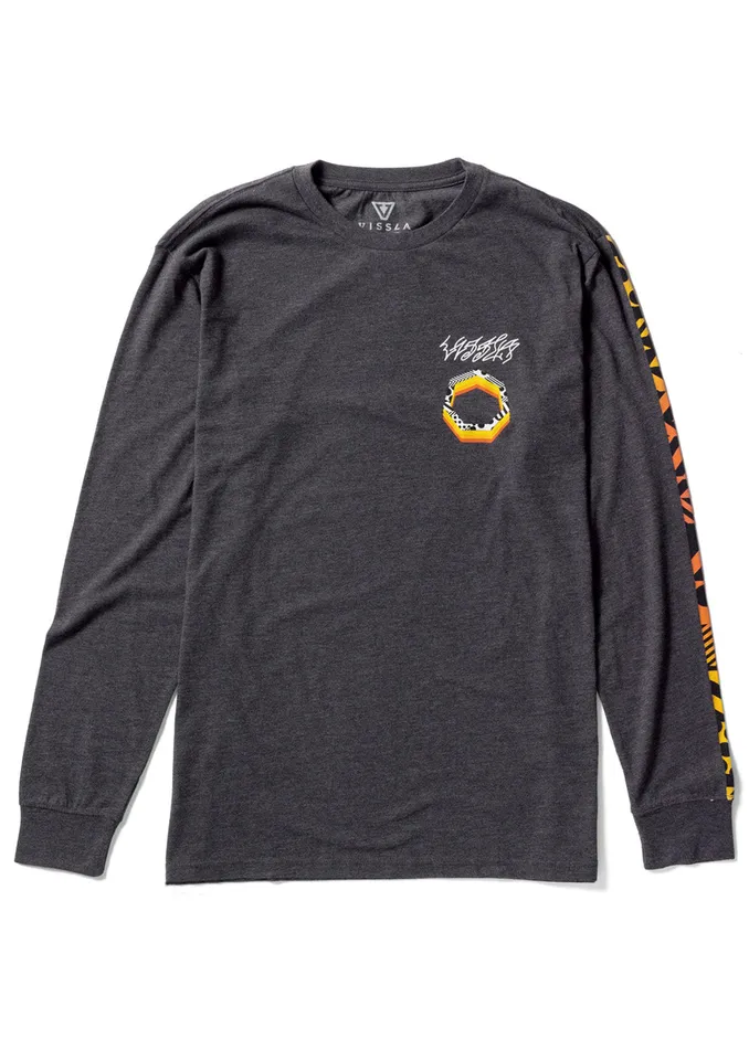 Vissla Woodside Ls Tee Black Heather Men Long Sleeve Tees