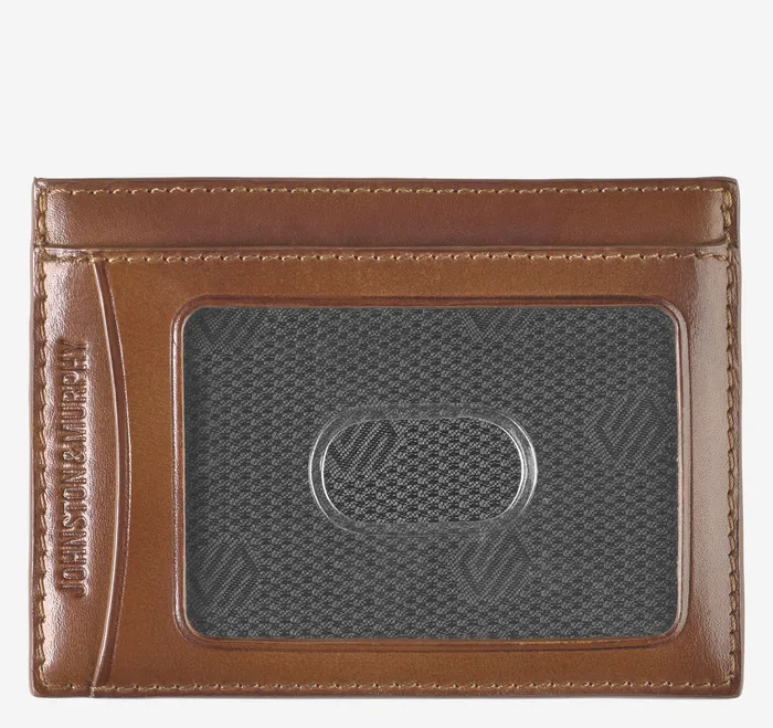 Wallets Men Hudson Perforated Weekender Case Brown Burnished Johnston and Murphy