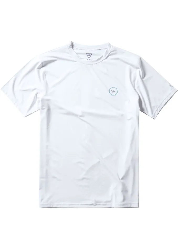 Wetsuit Tops and Lycra Easy Seas Eco Short Sleeve Lycra Rash Guard White Vissla Men