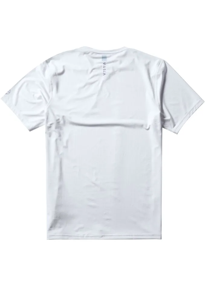 Wetsuit Tops and Lycra Easy Seas Eco Short Sleeve Lycra Rash Guard White Vissla Men