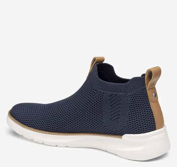 Women8217s Shoes Emery Knit Chelsea Boot Navy Knit Johnston and Murphy Women