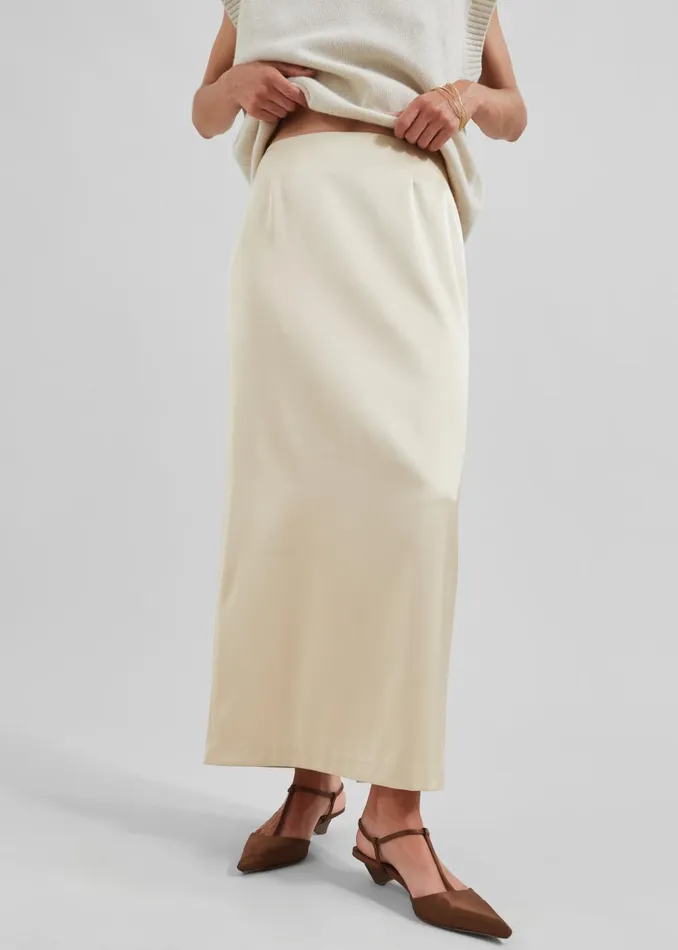 Women Adriana Midi Skirt 8211 Beige The Frankie Shop Bottoms