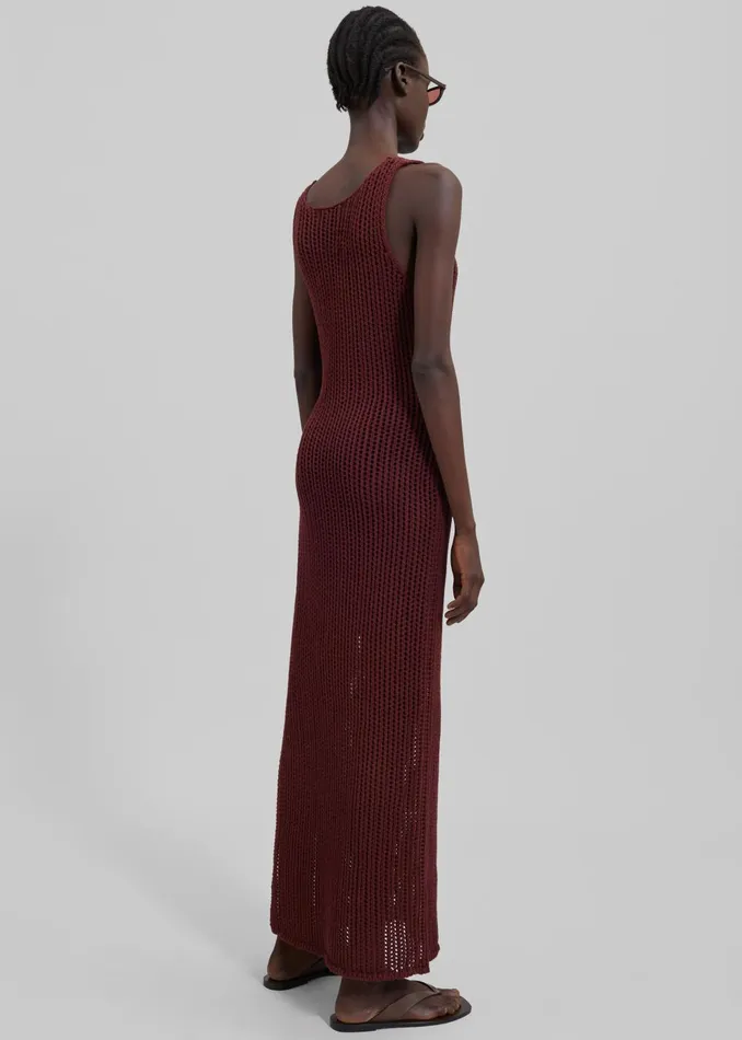 Women Adrienna Crochet Maxi Dress 8211 Burgundy The Frankie Shop Dresses