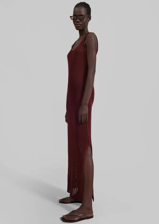 Women Adrienna Crochet Maxi Dress 8211 Burgundy The Frankie Shop Dresses