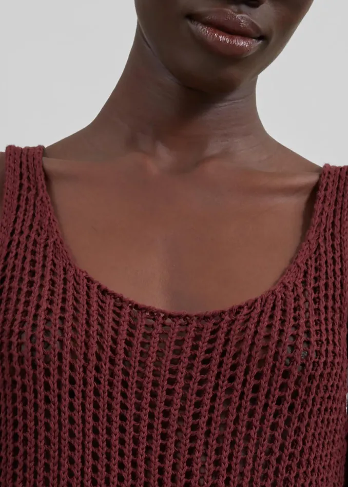 Women Adrienna Crochet Maxi Dress 8211 Burgundy The Frankie Shop Dresses