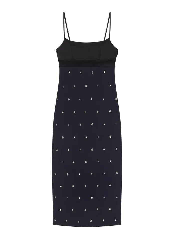 Women Alana Embellished Midi Dress Evening Blueblackcrystal ALC Dresses