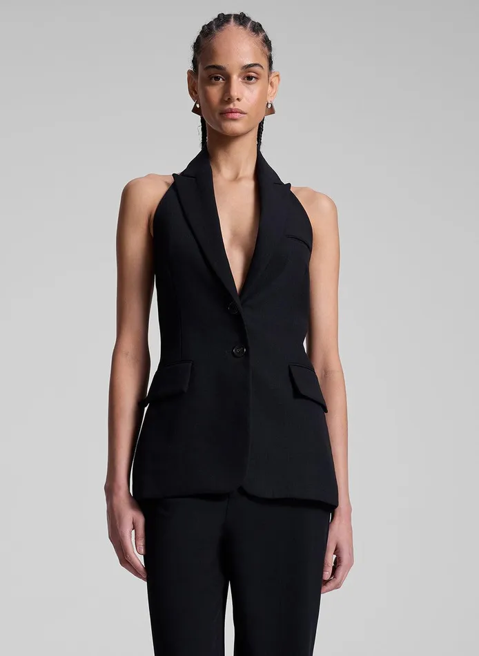 Women Alexa Tailored Vest Black ALC Jackets and Coats