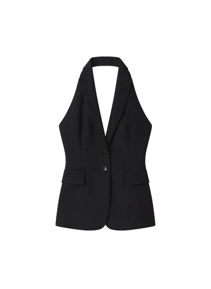 Women Alexa Tailored Vest Black ALC Jackets and Coats
