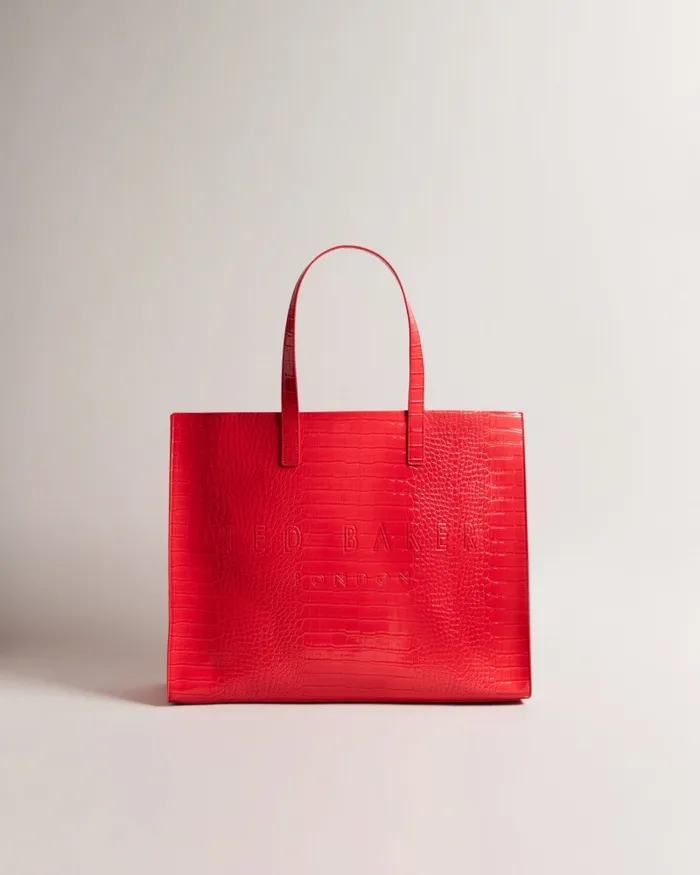 Women ALLICON 8211 Mock Croc Icon Tote Bag Coral Ted Baker Tote Bags Women ALLICON 8211 Mock Croc Icon Tote Bag Coral Ted Baker Tote Bags