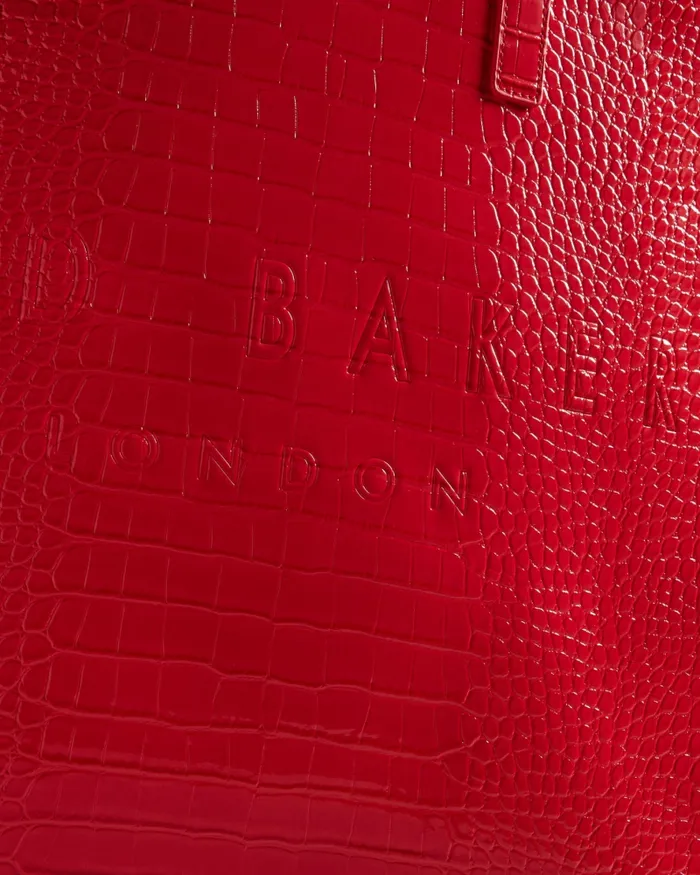 Women ALLICON 8211 Mock Croc Icon Tote Bag Coral Ted Baker Tote Bags Women ALLICON 8211 Mock Croc Icon Tote Bag Coral Ted Baker Tote Bags
