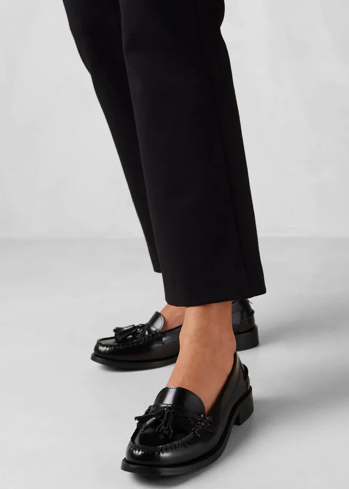 Women Alohas Terrane Leather Loafers 8211 Black The Frankie Shop