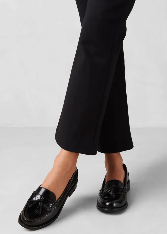 Women Alohas Terrane Leather Loafers 8211 Black The Frankie Shop