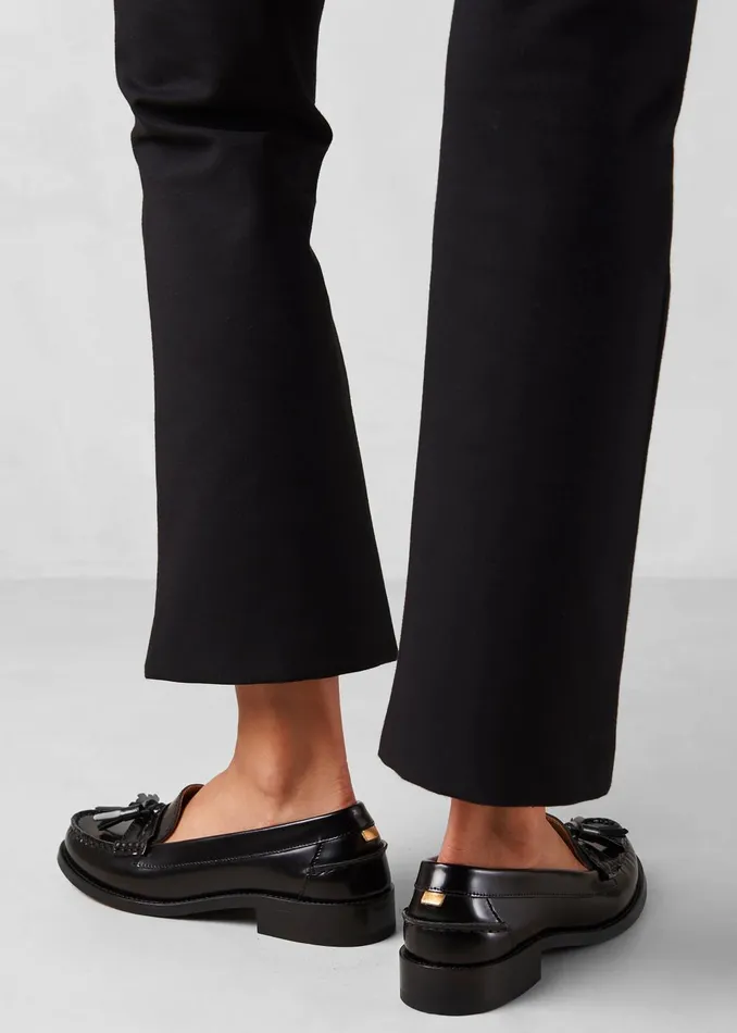 Women Alohas Terrane Leather Loafers 8211 Black The Frankie Shop
