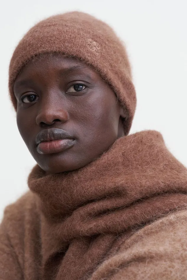 Women Alpaca Hat Mocha Filippa K Hats and Scarves