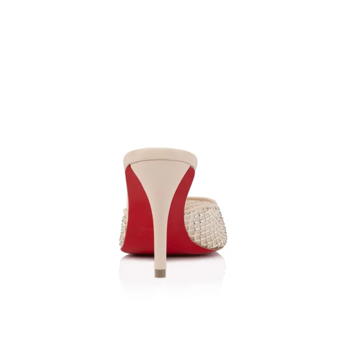 Women Apostropha Mule Mesh Strass 80 Mm Mules 8211 Mesh Nappa Leather And Strass 8211 Leche Christian Louboutin Sandals and Slides
