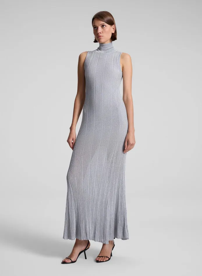 Women Arden Metallic Knit Maxi Dress Mercury ALC Dresses