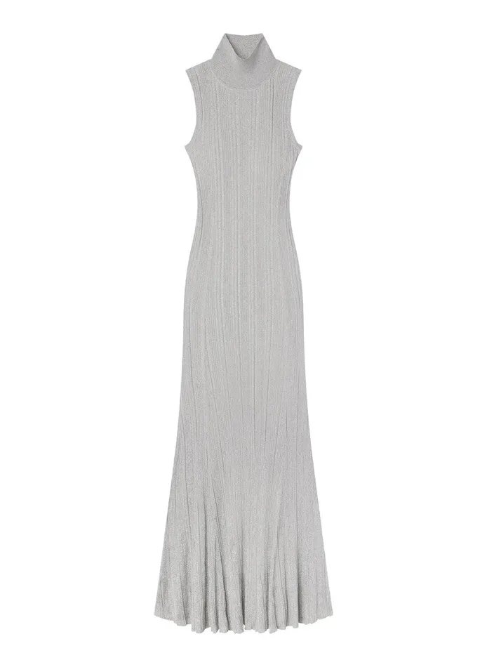Women Arden Metallic Knit Maxi Dress Mercury ALC Dresses