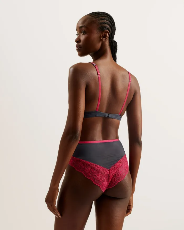 Women ARRYLLA 8211 Lace Floral High Waisted Brazilian Knickers Deeppink Ted Baker Lingerie and Pyjamas