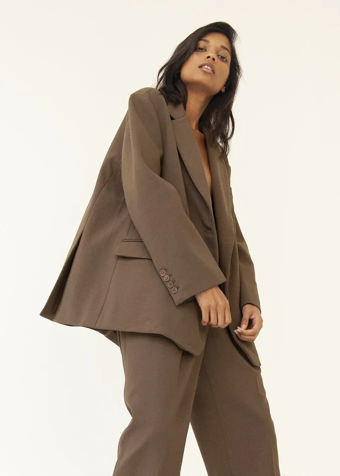 Women Bea Blazer 8211 Chocolate The Frankie Shop Outerwear