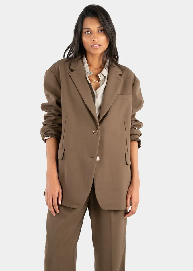 Women Bea Blazer 8211 Chocolate The Frankie Shop Outerwear