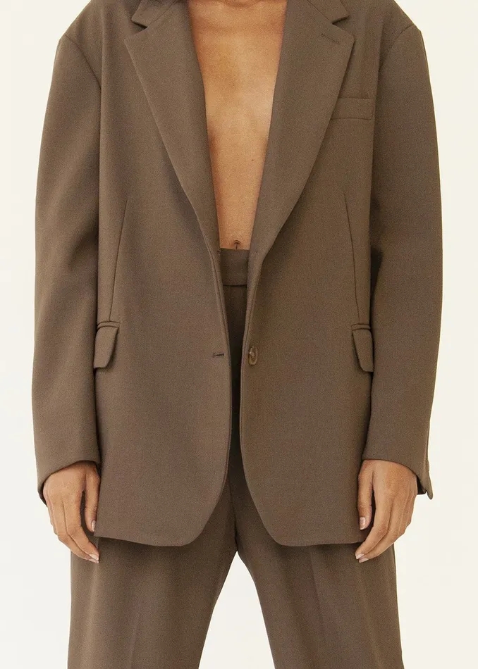 Women Bea Blazer 8211 Chocolate The Frankie Shop Outerwear