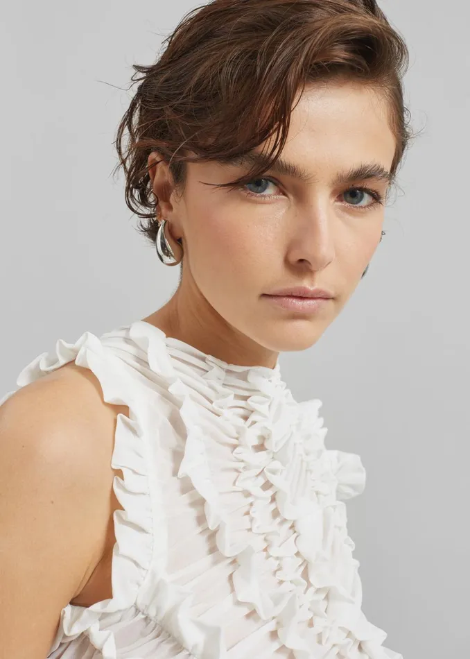 Women Beaufille Vera Blouse 8211 White The Frankie Shop Tops