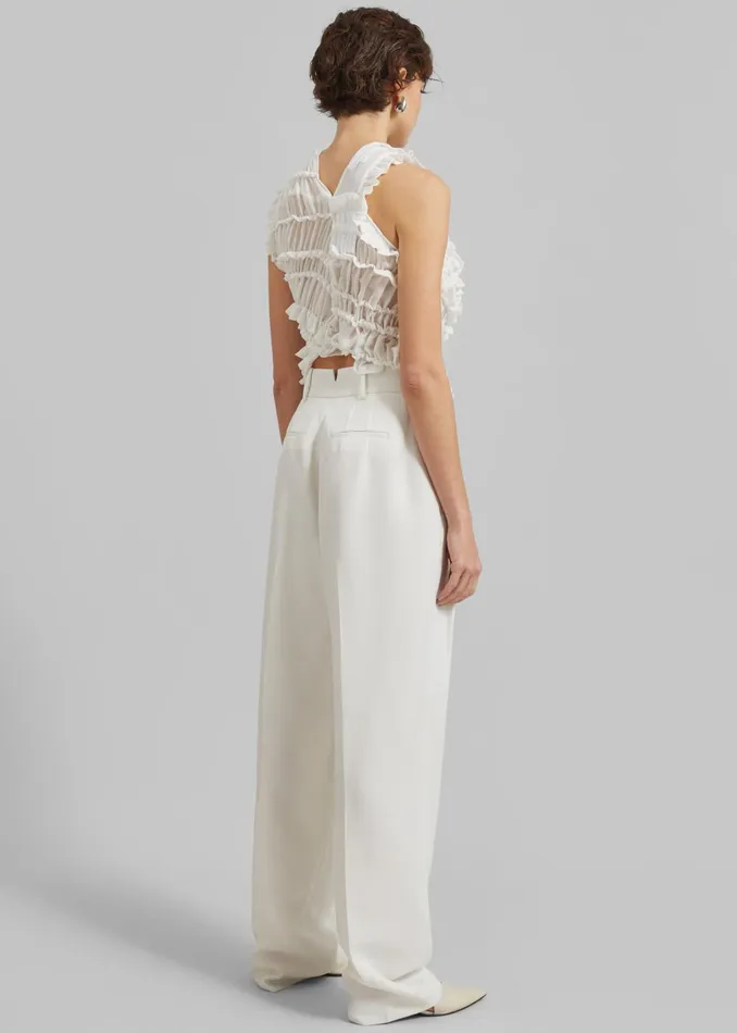 Women Beaufille Vera Blouse 8211 White The Frankie Shop Tops