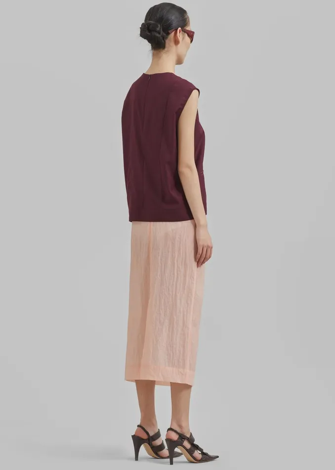 Women Beaune Sleeveless Top 8211 Burgundy The Frankie Shop Tops