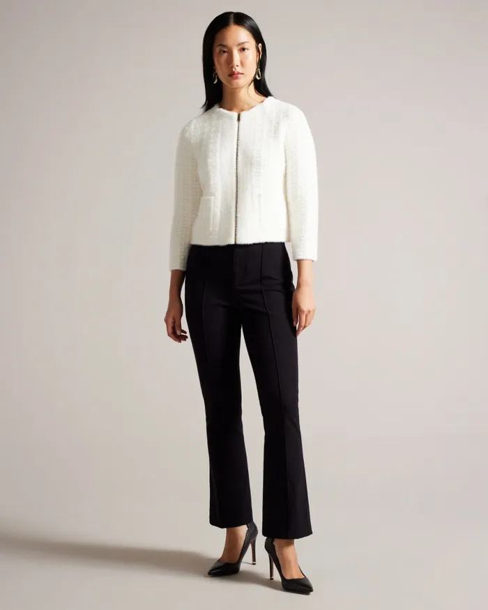 Women BELENAH 8211 Slim Fit Kick Flare Trousers Black Ted Baker Trousers and Shorts