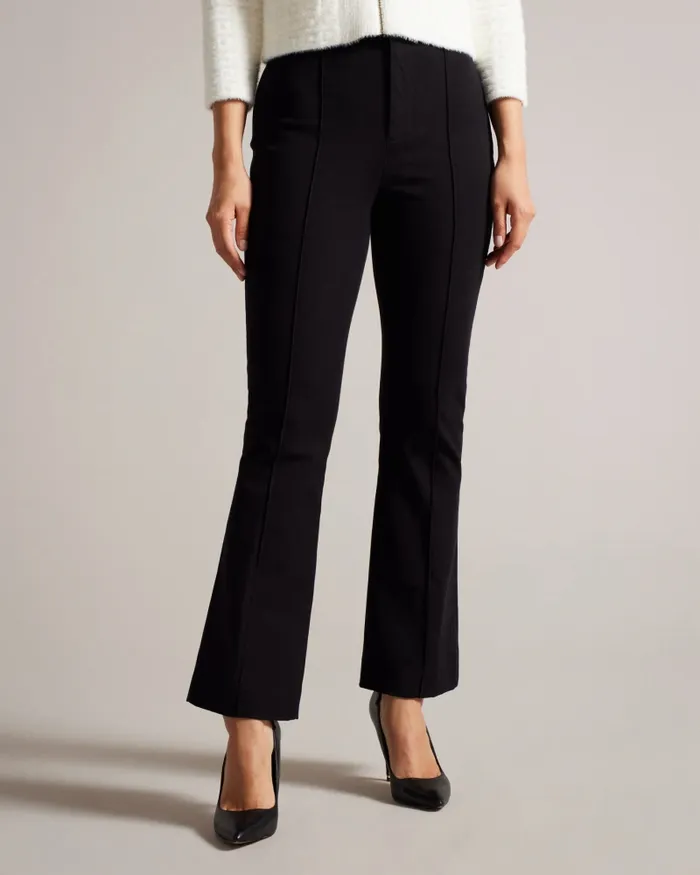 Women BELENAH 8211 Slim Fit Kick Flare Trousers Black Ted Baker Trousers and Shorts