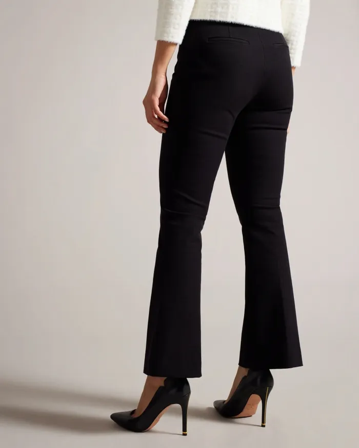 Women BELENAH 8211 Slim Fit Kick Flare Trousers Black Ted Baker Trousers and Shorts