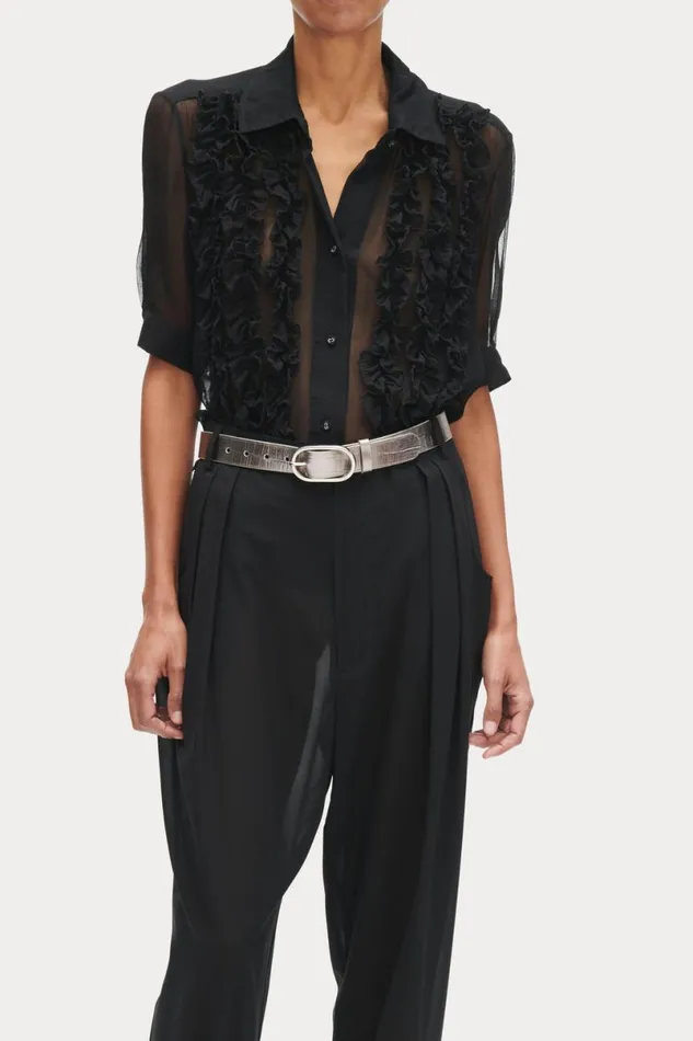 Women Belts Rachel Comey Thick Cliff Belt Pewter