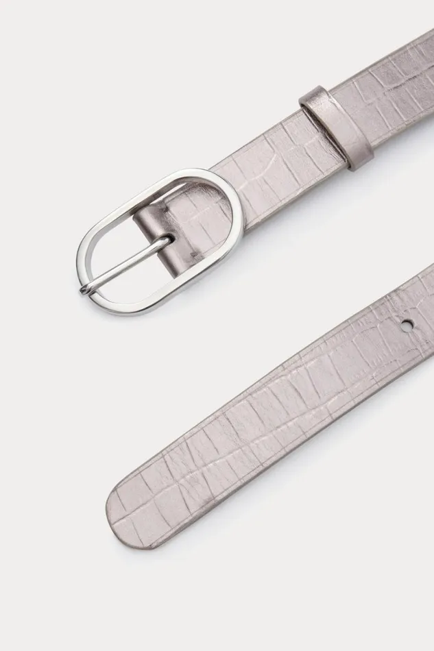 Women Belts Rachel Comey Thick Cliff Belt Pewter