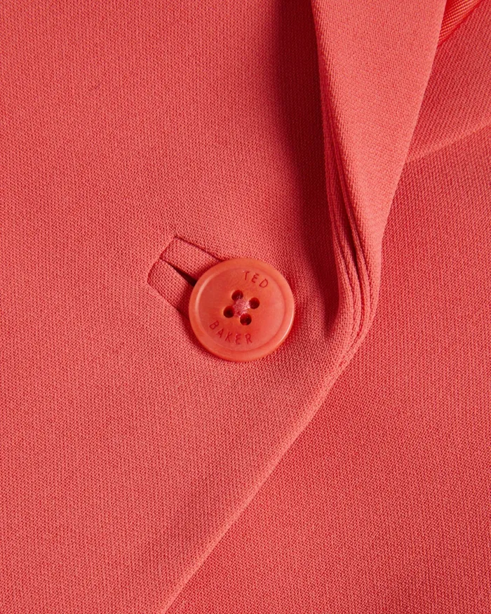 Women BERTAAH 8211 Single Breasted Doubled Collar Blazer Coral Ted Baker Trousers and Shorts Women BERTAAH 8211 Single Breasted Doubled Collar Blazer Coral Ted Baker Trousers and Shorts