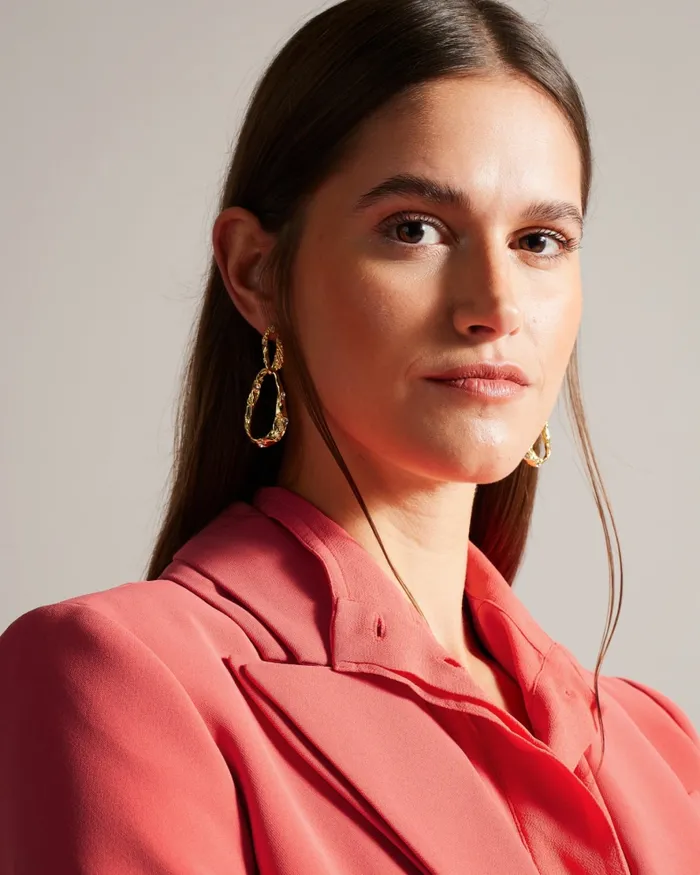Women BERTAAH 8211 Single Breasted Doubled Collar Blazer Coral Ted Baker Trousers and Shorts Women BERTAAH 8211 Single Breasted Doubled Collar Blazer Coral Ted Baker Trousers and Shorts